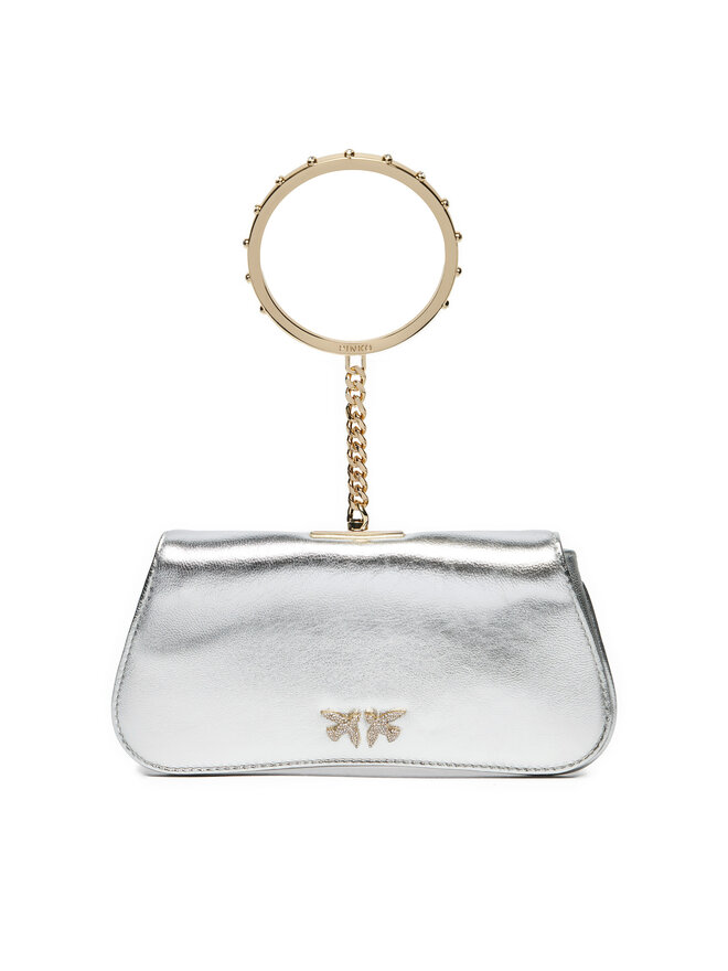 PINKO Kabelka Pinko Marpesia Clutch Stříbrná
