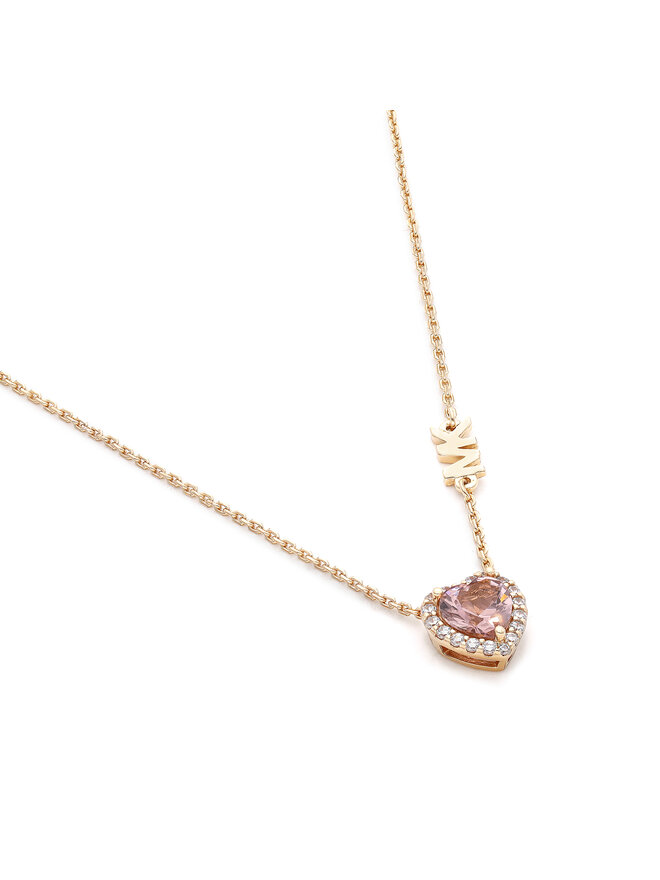 Michael Kors Náhrdelník Michael Kors Bril Heart Neck MKC1520A2791 Růžová