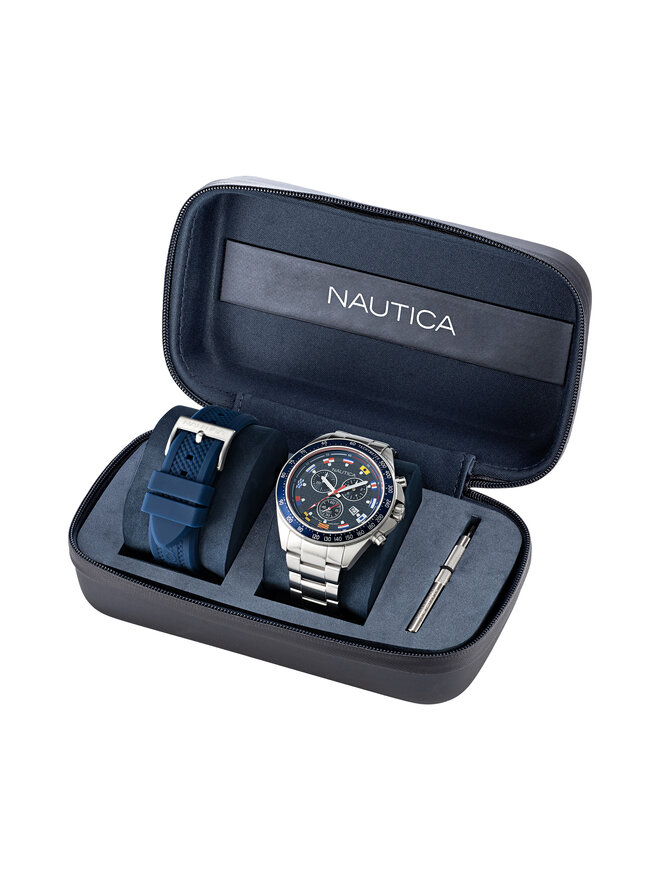 Nautica Ρολόι Nautica Ocean Beach NAPOBF122 Ασημί