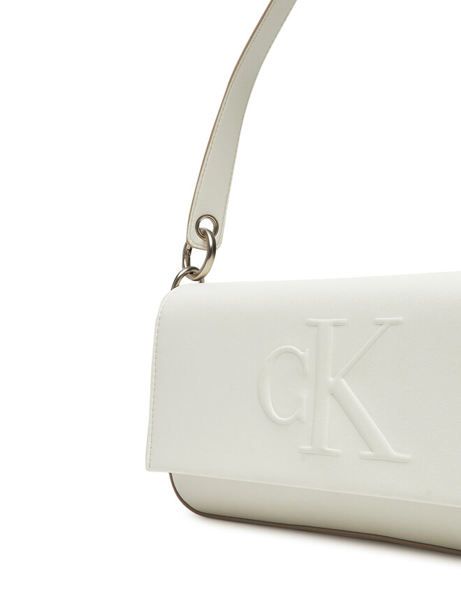 Calvin Klein Τσάντα Calvin Klein Sculpted Flap Shoulder Pouch LV04K3148G Λευκό