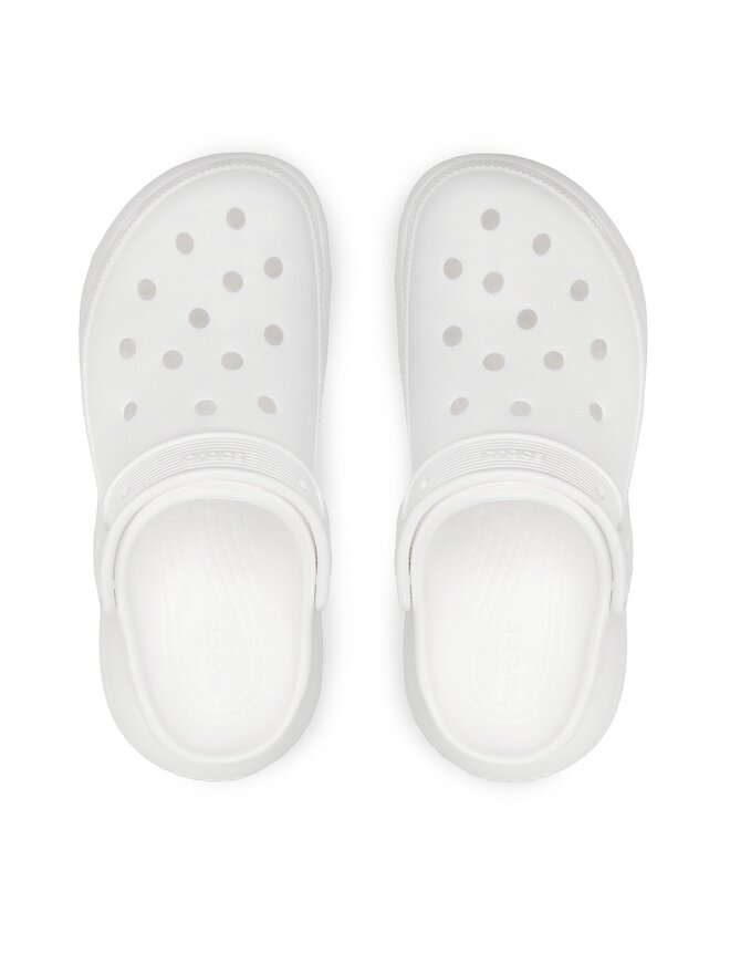 Crocs Pantoletten Crocs Classic Crush Clog 207521 Weiß