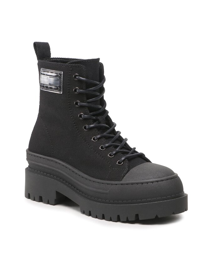 Tommy Hilfiger Боти Tommy Hilfiger Tjw Foxing Canvas EN0EN02216 Черен
