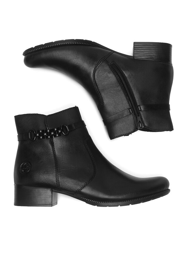 Rieker Μποτάκια Rieker 78676-00 Μαύρο