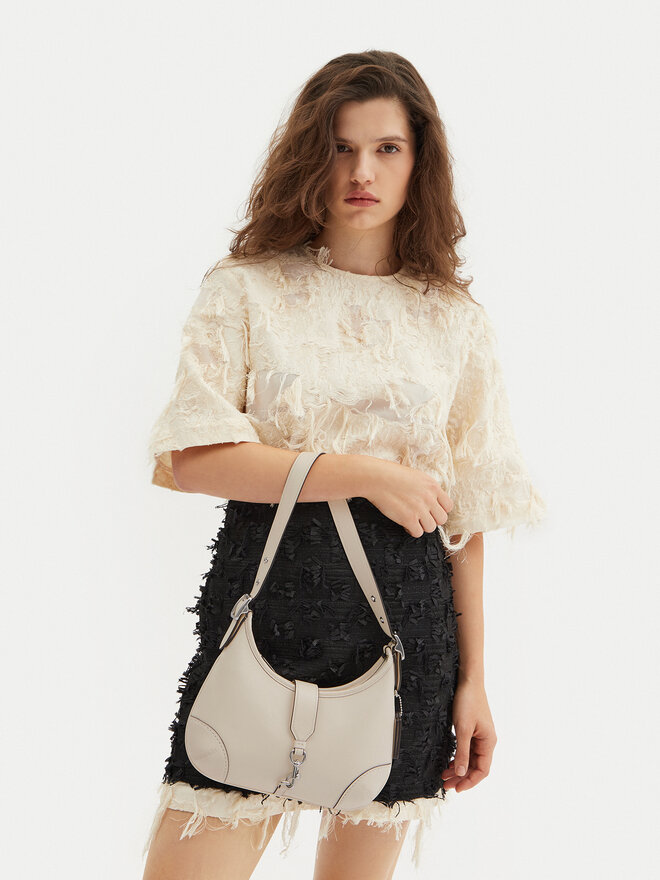 Coach Ročna torba Coach Hamptons Hobo CW642 Écru