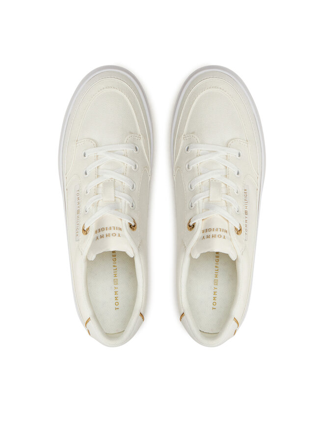 Tommy Hilfiger Sneakers Tommy Hilfiger Essential Vulc Textile Sneaker FW0FW08323 Écru