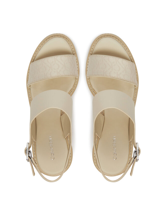 Calvin Klein Espadryle Calvin Klein Wedge Sandal 70 - Jacq HW0HW02386 Biały