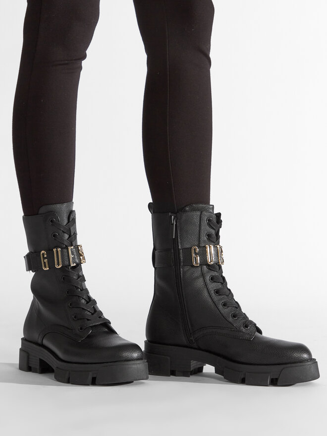 Guess Polokozačky Guess Madox FL8MDX ELE10 Černá
