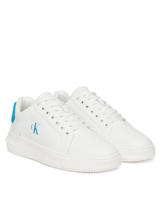 Calvin Klein Jeans Snīkeri Calvin Klein Jeans Chunky Cupsole Ru Patch Lth YM0YM01296 Balts