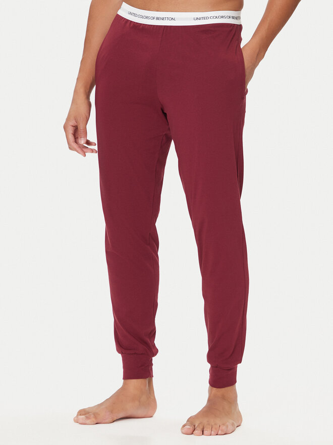 United Colors Of Benetton United Colors Of Benetton Pidžama hlače 30964F00V Tamnocrvena Regular Fit