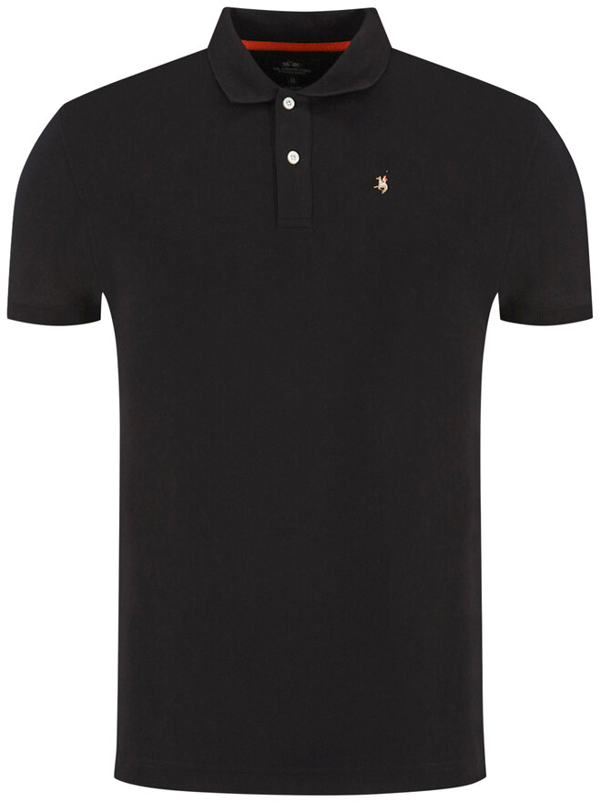 La Martina La Martina Poloshirt Piquet CCMP02 PK001 Schwarz Slim Fit