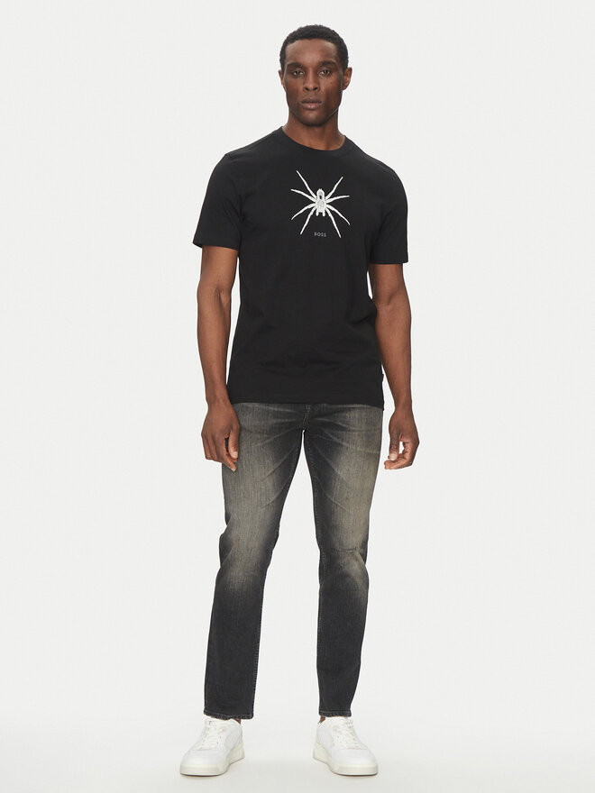 BOSS BOSS Футболка Te_Spiderbat 50534924 Чорний Regular Fit