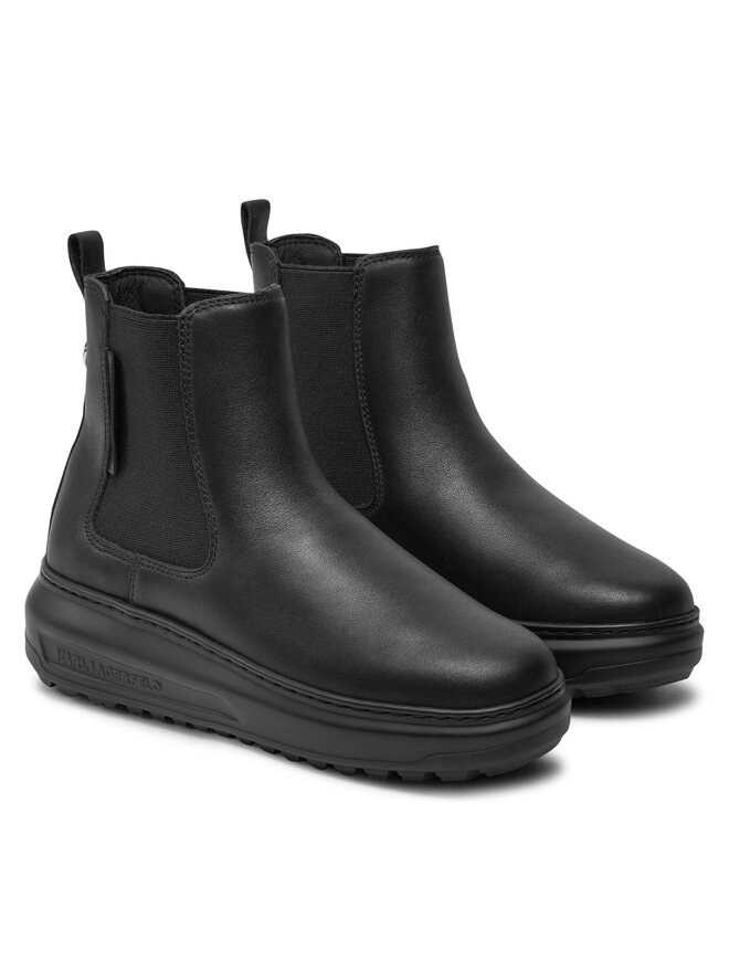 KARL LAGERFELD Kotníková obuv s elastickým prvkem KARL LAGERFELD KL67564 Černá