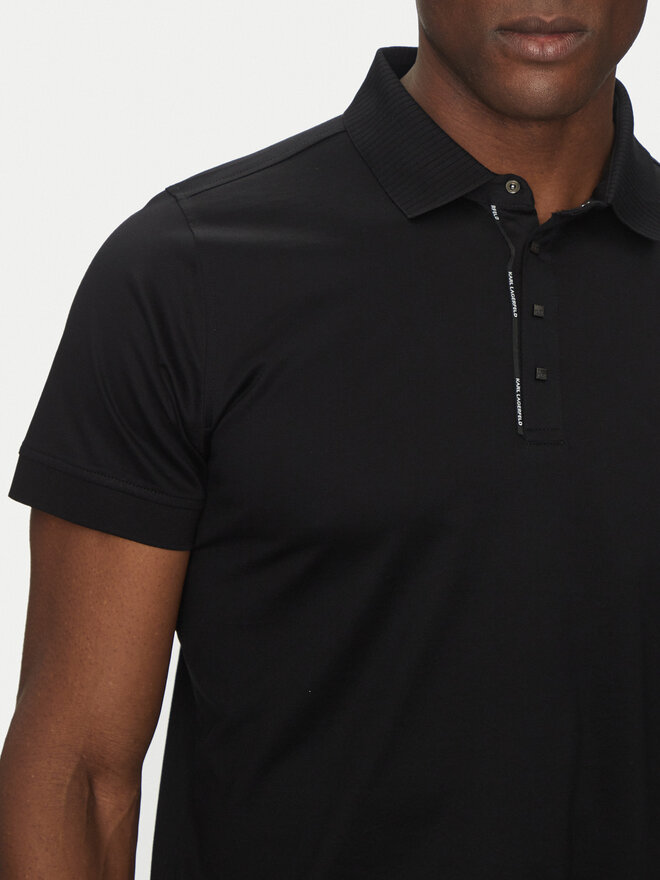 KARL LAGERFELD KARL LAGERFELD Polo 745007 552200 Μαύρο Regular Fit
