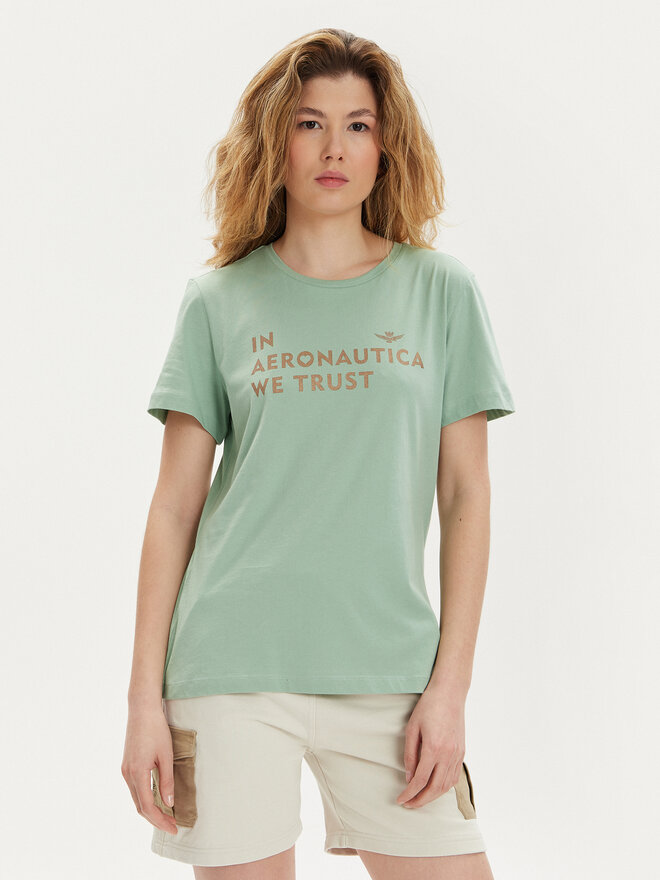 Aeronautica Militare Aeronautica Militare T-Shirt 241TS2233DJ510 Grün Regular Fit
