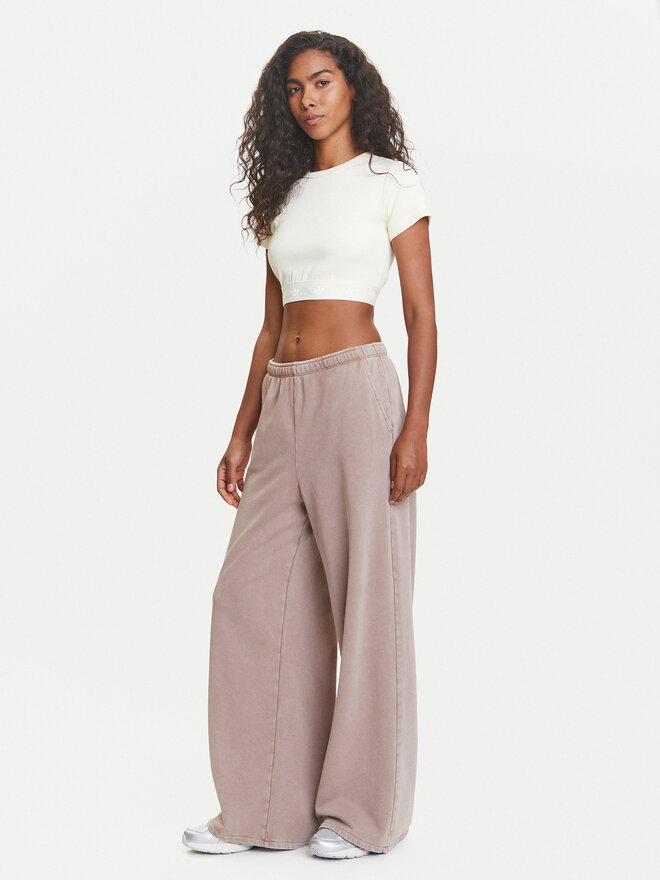 adidas adidas T-Shirt Ribbed JD0040 Beige Slim Fit