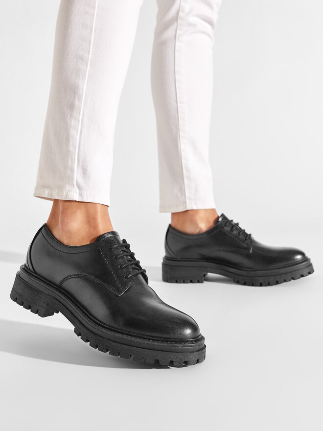 Geox Oxford Schuhe Geox D Iridea M D26HRM 00043 C9999 Schwarz