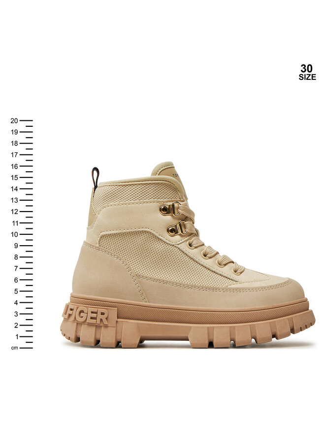 Tommy Hilfiger Polacchine Tommy Hilfiger Lace-Up Bootie T3A5-33602-1698 M Beige