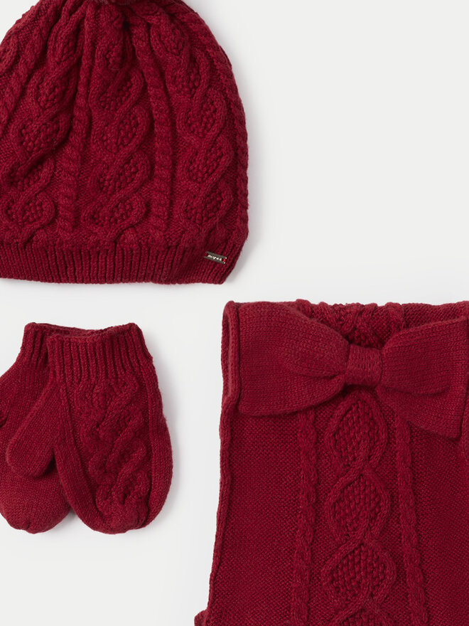 Mayoral Conjunto: gorro, bufanda y guantes Mayoral 10768 Rojo
