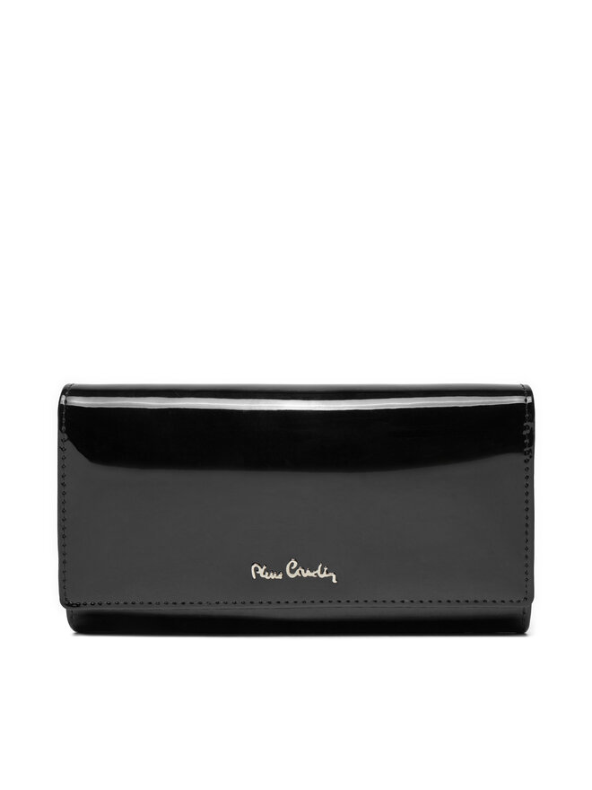 Pierre Cardin Duży Portfel Damski Pierre Cardin 07 Shiny 121 Czarny