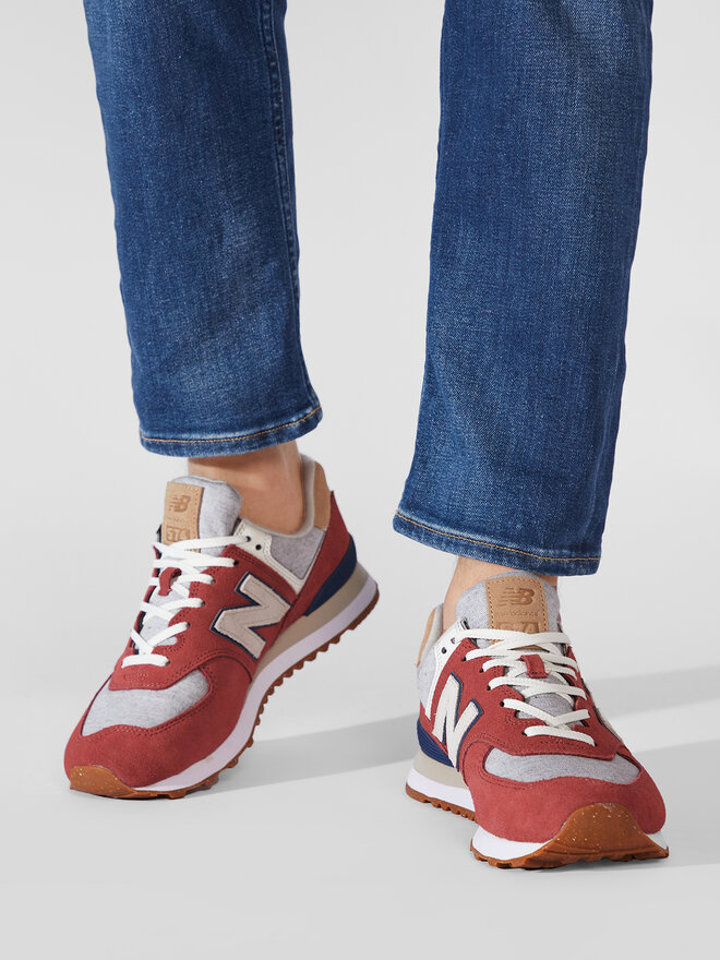 Sneakersy New Balance U574SR2 Czerwony | eobuwie.com.pl
