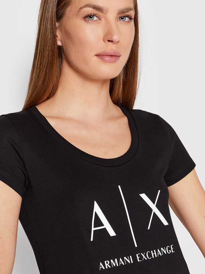 Armani Exchange Armani Exchange T-Shirt 8NYT70 YJ16Z 1200 Μαύρο Regular Fit