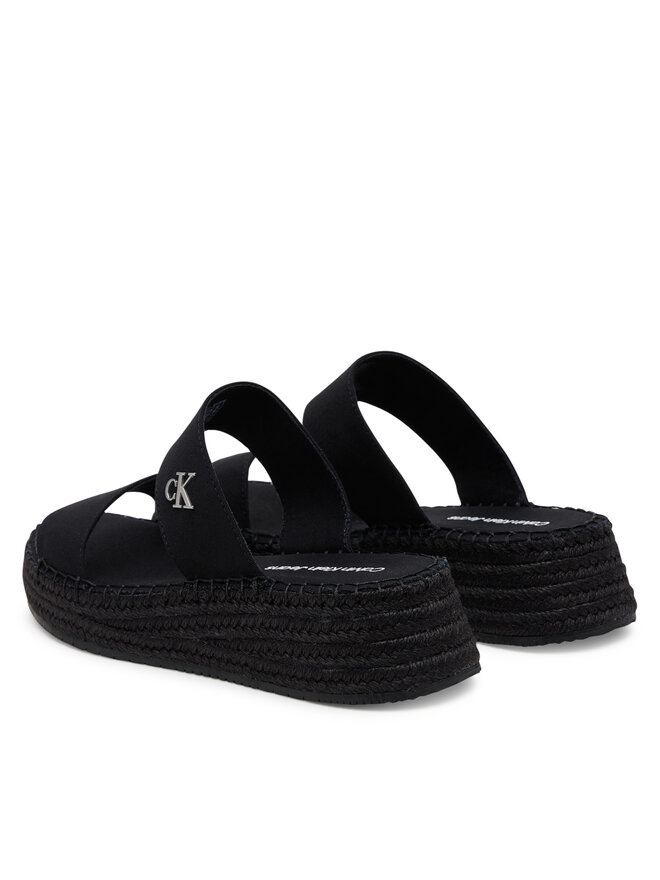 Calvin Klein Jeans Espadryle Calvin Klein Jeans Sporty Rope Mg Lth Webbing YW0YW01704 Czarny