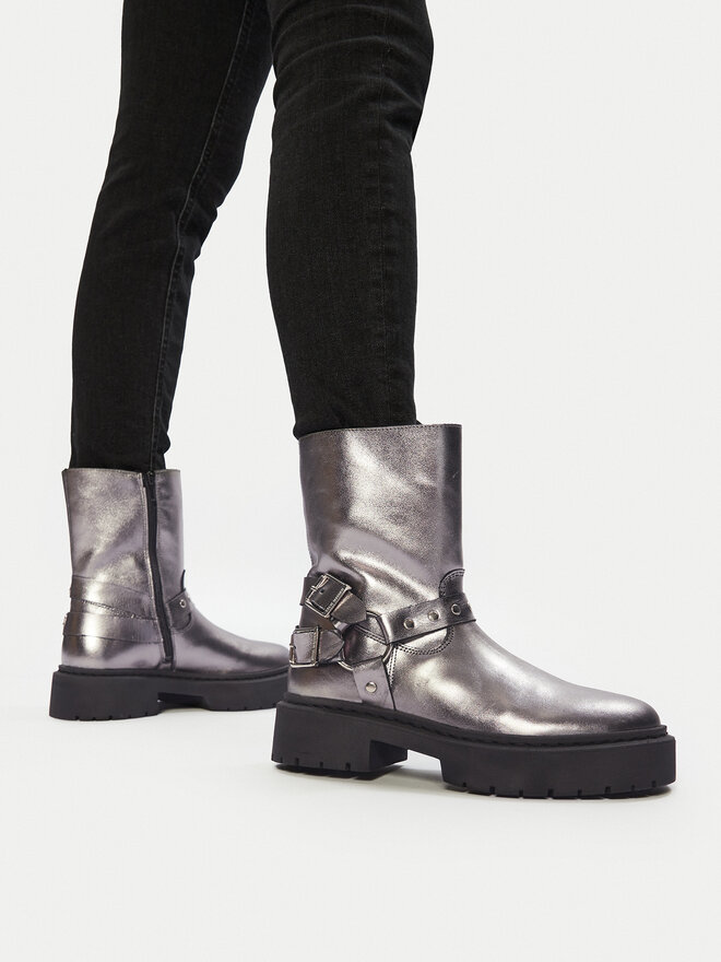 Steve Madden Ботильйони Steve Madden Zwart SM11003405 Сірий