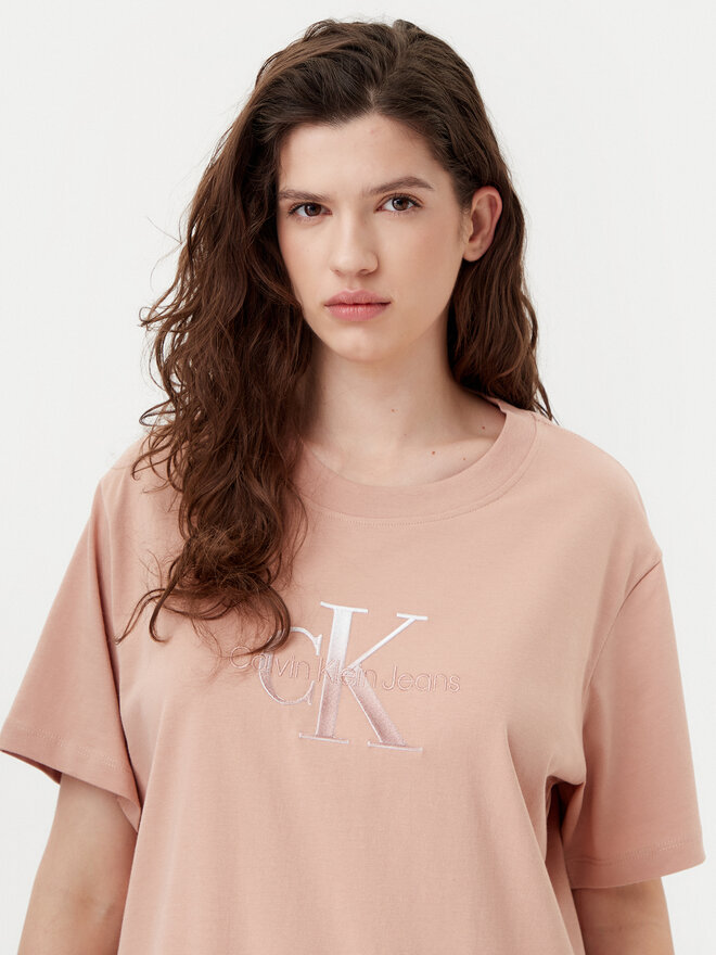 Calvin Klein Jeans Calvin Klein Jeans Camiseta Monologo J20J224798 Beis Relaxed Fit