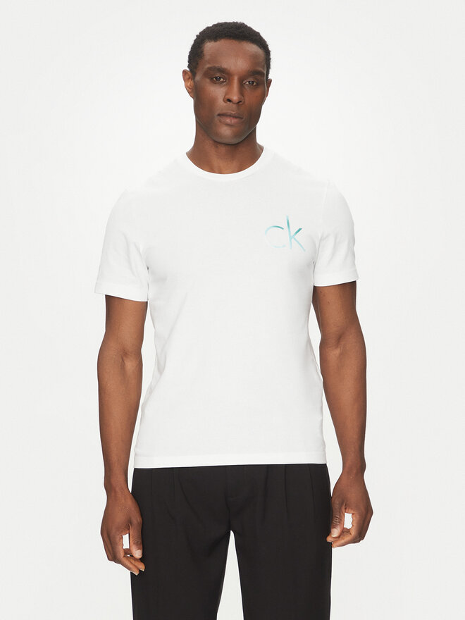 Calvin Klein Calvin Klein Camiseta Chest Logo K10K114146 Blanco Regular Fit