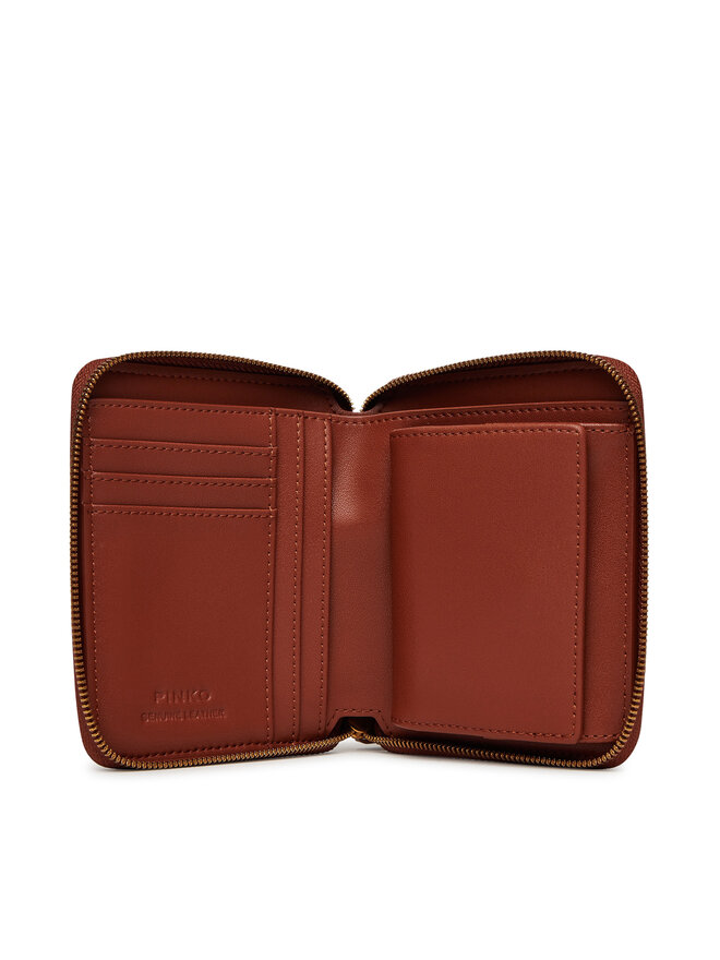 PINKO Duży Portfel Damski PINKO Taylor Zip Around 100249 A0F1 Brązowy