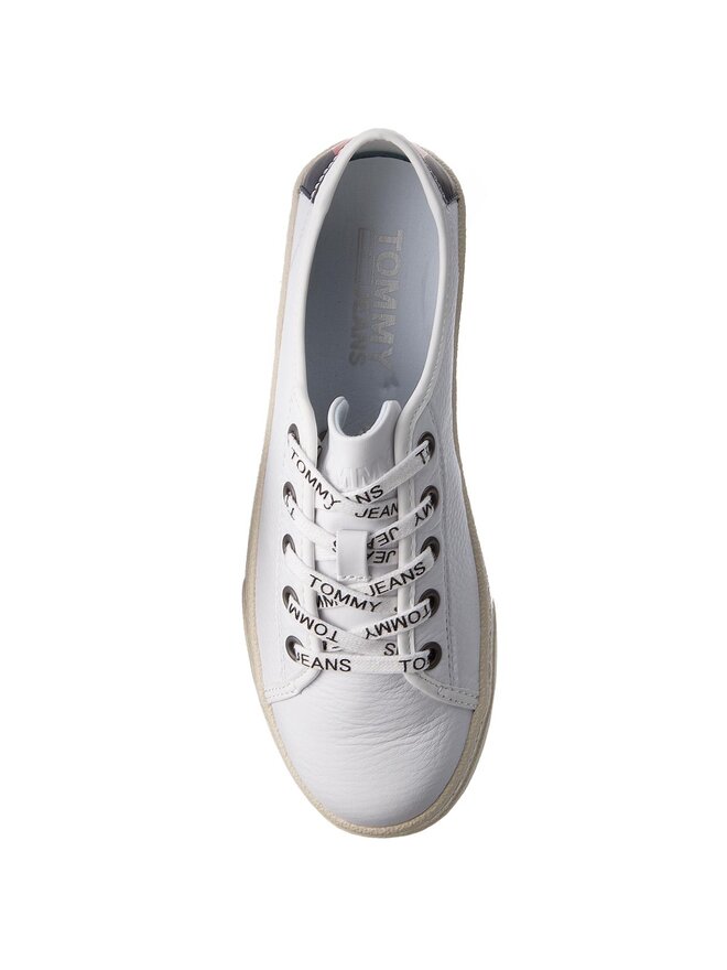 Sneakers Tommy Jeans Light Leather Low EN0EN00230 Alb epantofi.ro