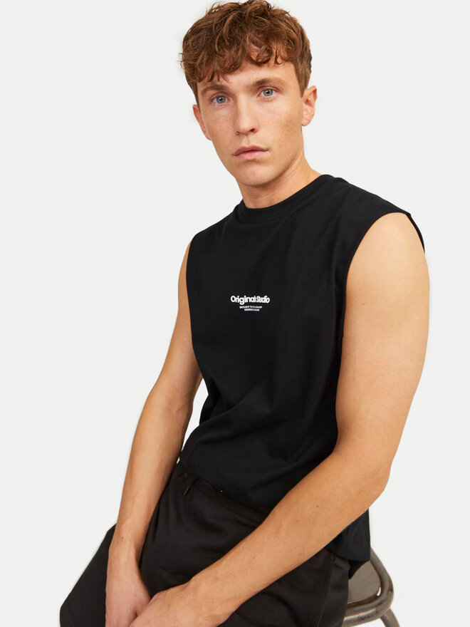 Jack&Jones Jack&Jones Tank top Vesterbro 12250430 Μαύρο Oversize