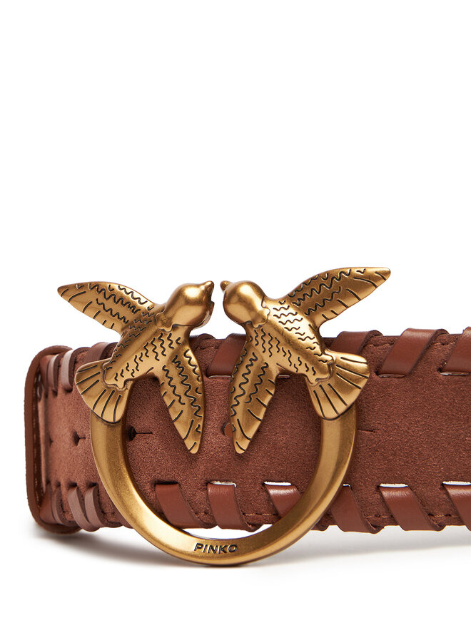 PINKO Damengürtel PINKO Love Berry Weaving Belt H4 20252 PLT01 105461.A2QG Braun