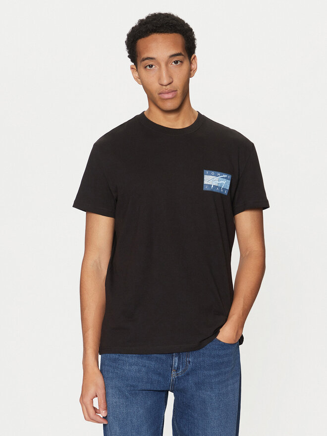 Tommy Jeans Tommy Jeans T-Shirt Flag DM0DM21108 Μαύρο Regular Fit