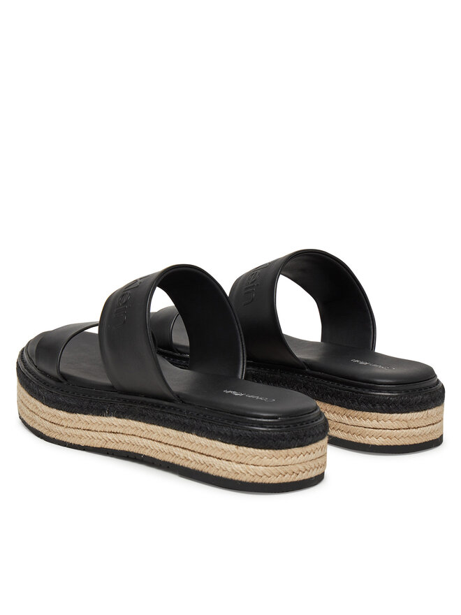 Calvin Klein Еспадрили Calvin Klein Flatform Wedge Slide - He HW0HW02374 Черен
