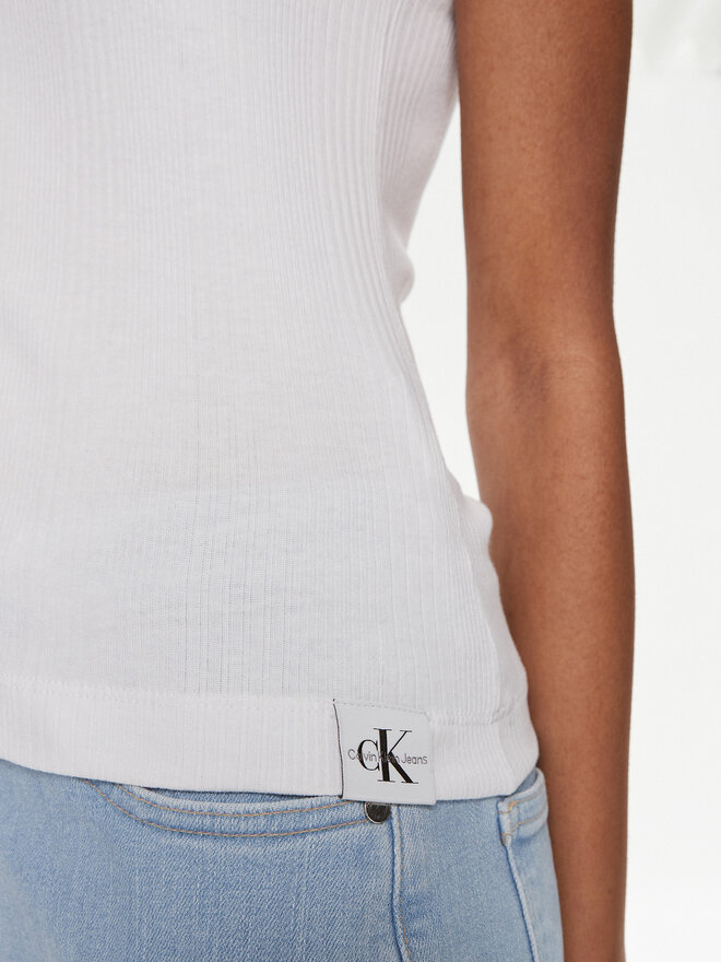 Calvin Klein Jeans Calvin Klein Jeans Τοπ Variegated J20J223104 Λευκό Slim Fit