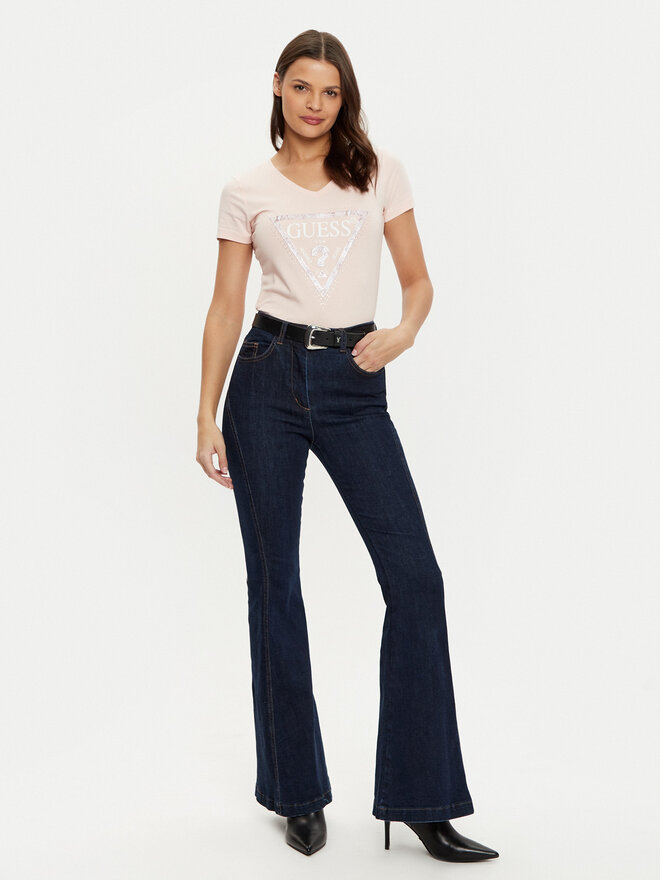 Guess Guess Camiseta W5RI21 J1314 Beis Regular Fit