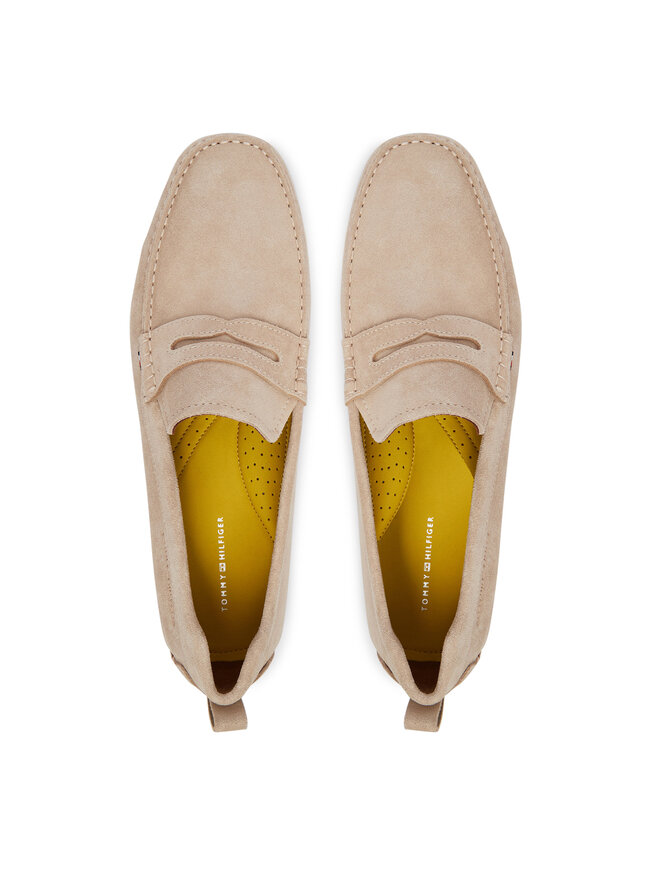 Tommy Hilfiger Mokassins Tommy Hilfiger Core Hilfiegr Suede Driver FM0FM05789 Beige