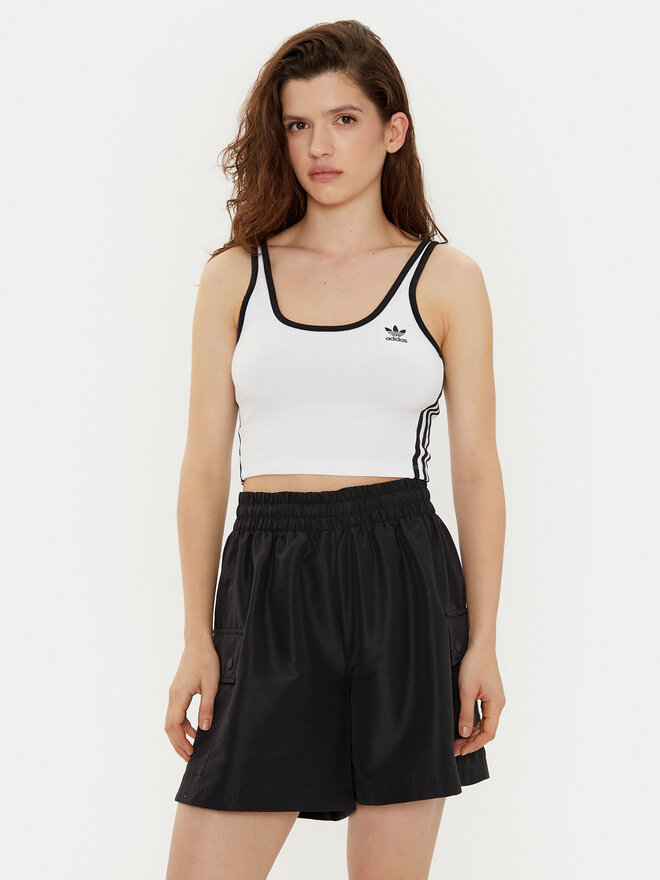 adidas adidas Marškinėliai adicolor 3-Stripes JD4613 Balta Slim Fit