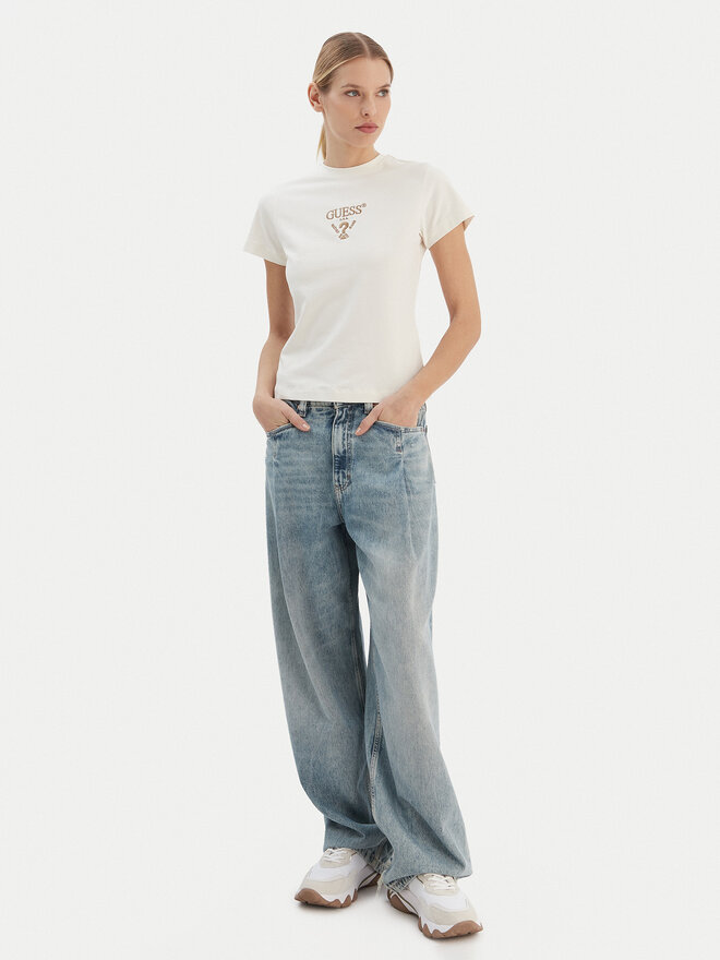 Guess Guess Футболка V4YI21 KCDH1 Écru Regular Fit