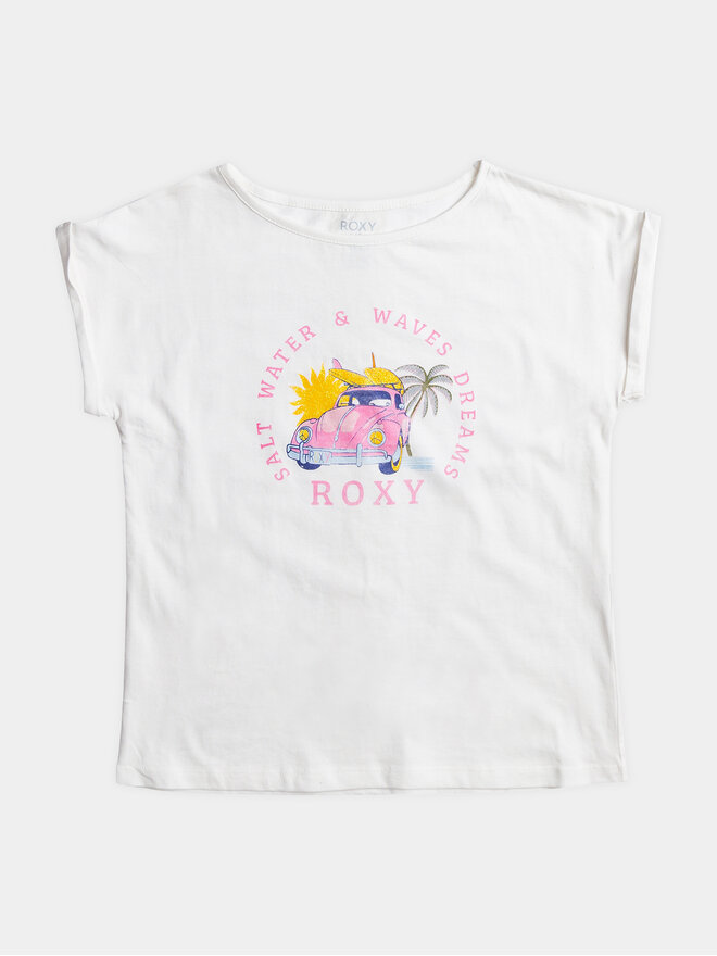 Roxy Roxy T-Shirt Trouble Fr Me A Tees ERGZT03994 Λευκό Regular Fit