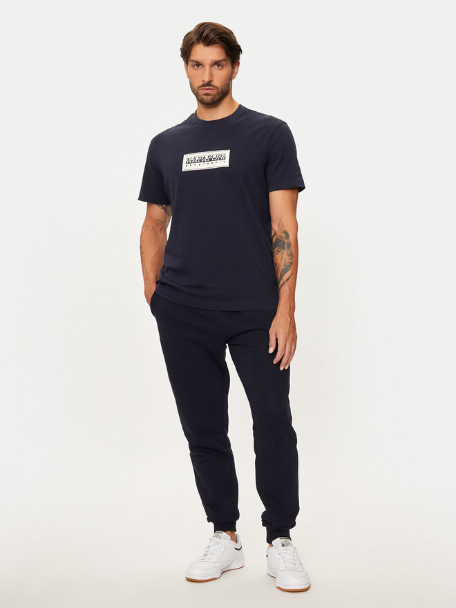 Napapijri Napapijri Póló S-box Logo NP0A4I3L Sötétkék Regular Fit