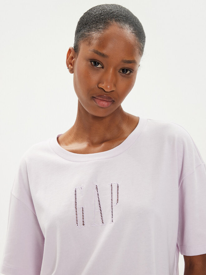 Gap Gap Marškinėliai 627139-02 Violetinė Loose Fit