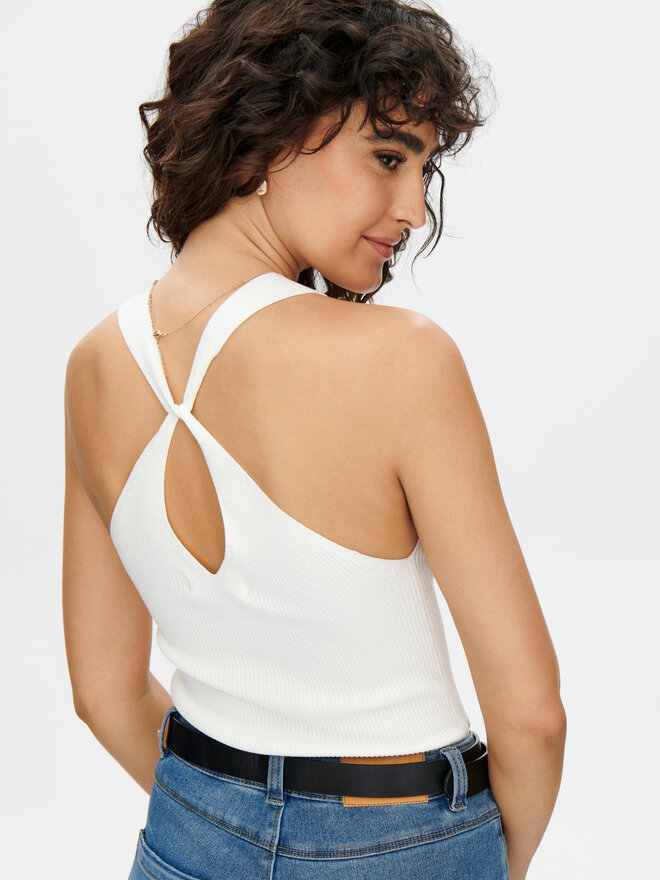 JDY JDY Τοπ Sabrina 15258897 Λευκό Slim Fit