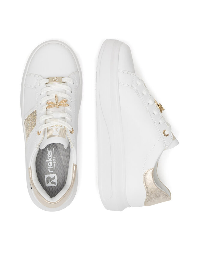 Rieker Revolution Lifestyle Sneakersy Rieker Revolution Lifestyle W1202-82 Biały