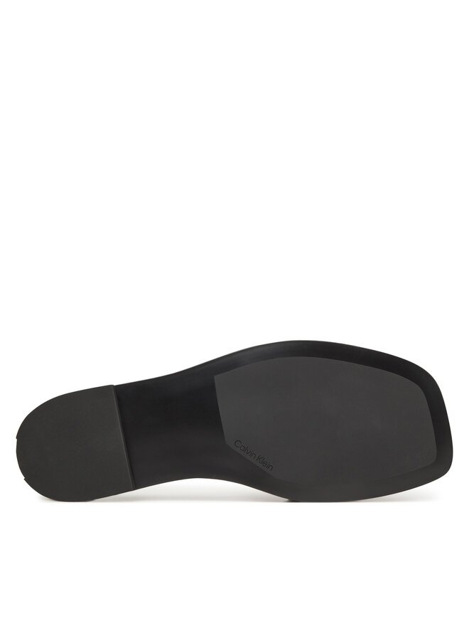Calvin Klein Šľapky Calvin Klein Flat Slide W/Ck Hw Big - Lth HW0HW02482 Čierna