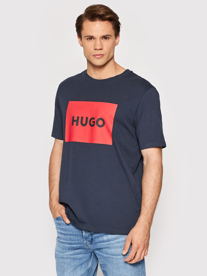 HUGO Hugo T-Shirt Dulive222 50467952 Dunkelblau Regular Fit