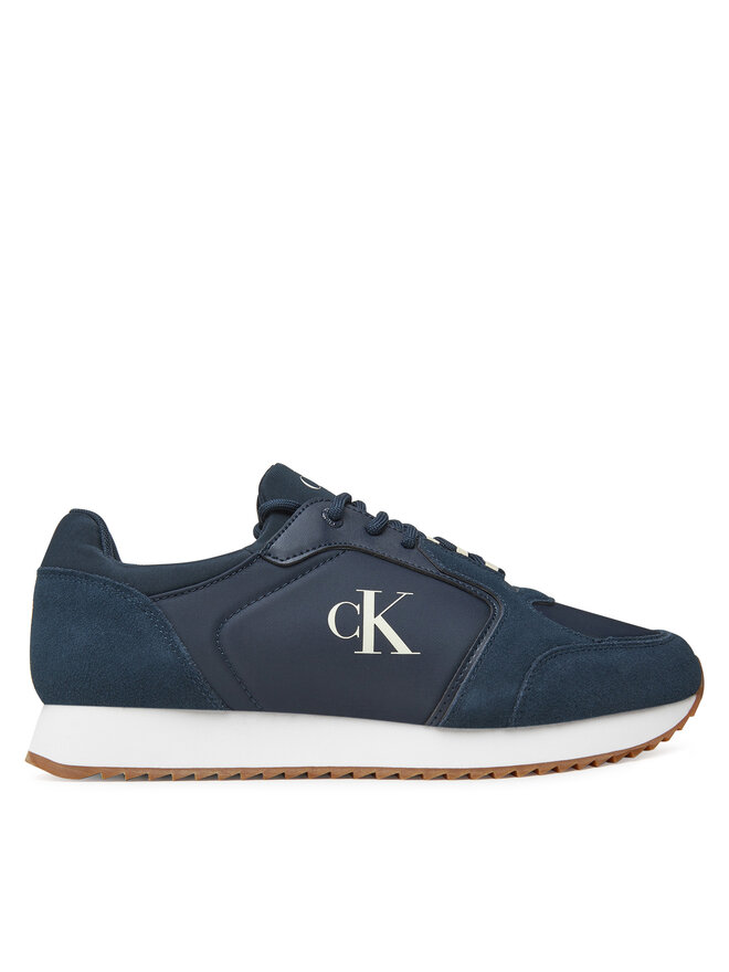 Calvin Klein Jeans Сникърси Calvin Klein Jeans Retro Runner Sock Lace Up Ny-Su YM0YM01326 Тъмносин