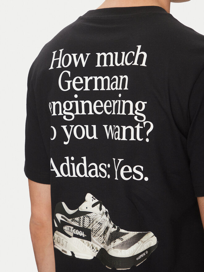 adidas adidas Marškinėliai German Engineering Graphic JP1528 Juoda Regular Fit