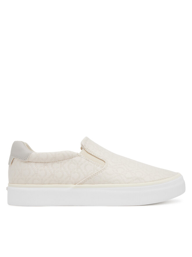 Calvin Klein Кросівки Calvin Klein Vulc Slip On - Jacq HW0HW02411 Écru